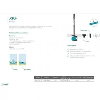 Bomba Submersível para Fontes/Cascatas/Chafarizes XKF-55P Lepono 110V ou 220V