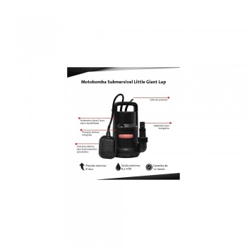 Bomba Submersível Schneider Limpeza Caixa 1/2cv Lup-05 220v Preto