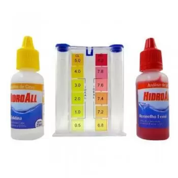 KIT TESTE CLORO E PH - HIDROALL